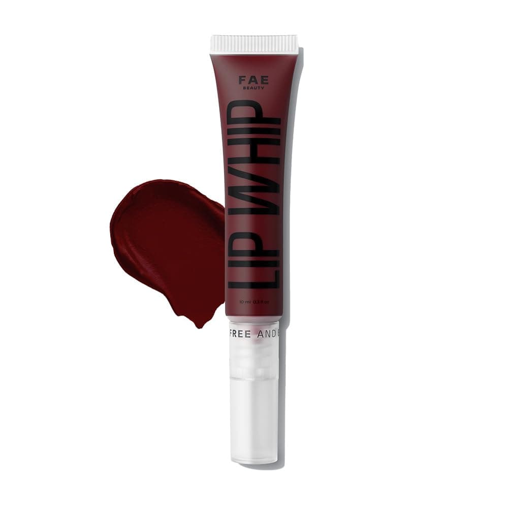 Fae Beauty Lip Whip 12Hr Comfortable Matte Liquid Lipstick (10ml) | Waterproof | Long Wear | Non Drying | Soft Mousse Smudgeproof Formula | Vegan | With Moisture Lock Technology | Enriched with Vitamin E and Cherry Coffee - Toxic