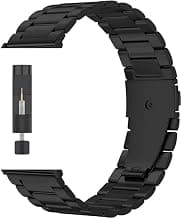 Meyaar Straps Compatible With Fitbit Versa 1/Versa Lite/Versa 2/Versa SE/Boat Xtend Heavy Metal Stainless Steel Replacement Straps for Fitbit Versa 2 / Versa SE/Versa Lite/Versa/Boat Xtend Smartwatch Only With Adjustment Tool