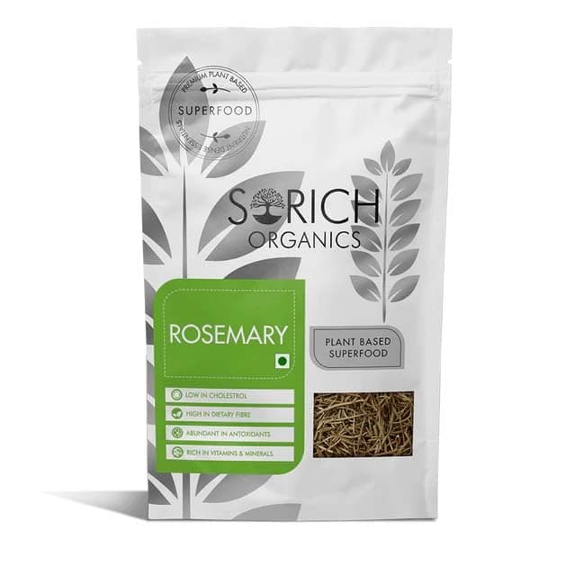 Sorich Organics Sun Dried Rosemary Leaves For Hair Growth | Rosemary Water, Hair Care & Herbal Tea | Natural Herb for Seasoning Soups, Salads, Herbal Teas And Garnishing | Healthy For Eye Problems, Hair, Immunity And Digestion|100g