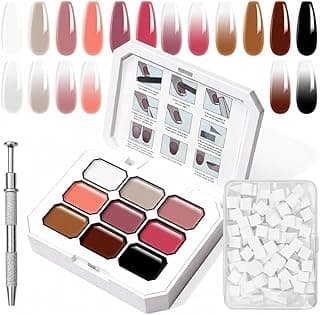 THR3E STROKES Ombre Gel Nail Polish with Nail Art Sponges for Pat Gel Ombre Color Palette Blush Effect Pat Painting Gradient Blooming Gels 9colors for Ombre Nails Multistyle French Manicure DIY (+ OMBRE SPOUNGE) (B+OMBRE SPOUNGE)