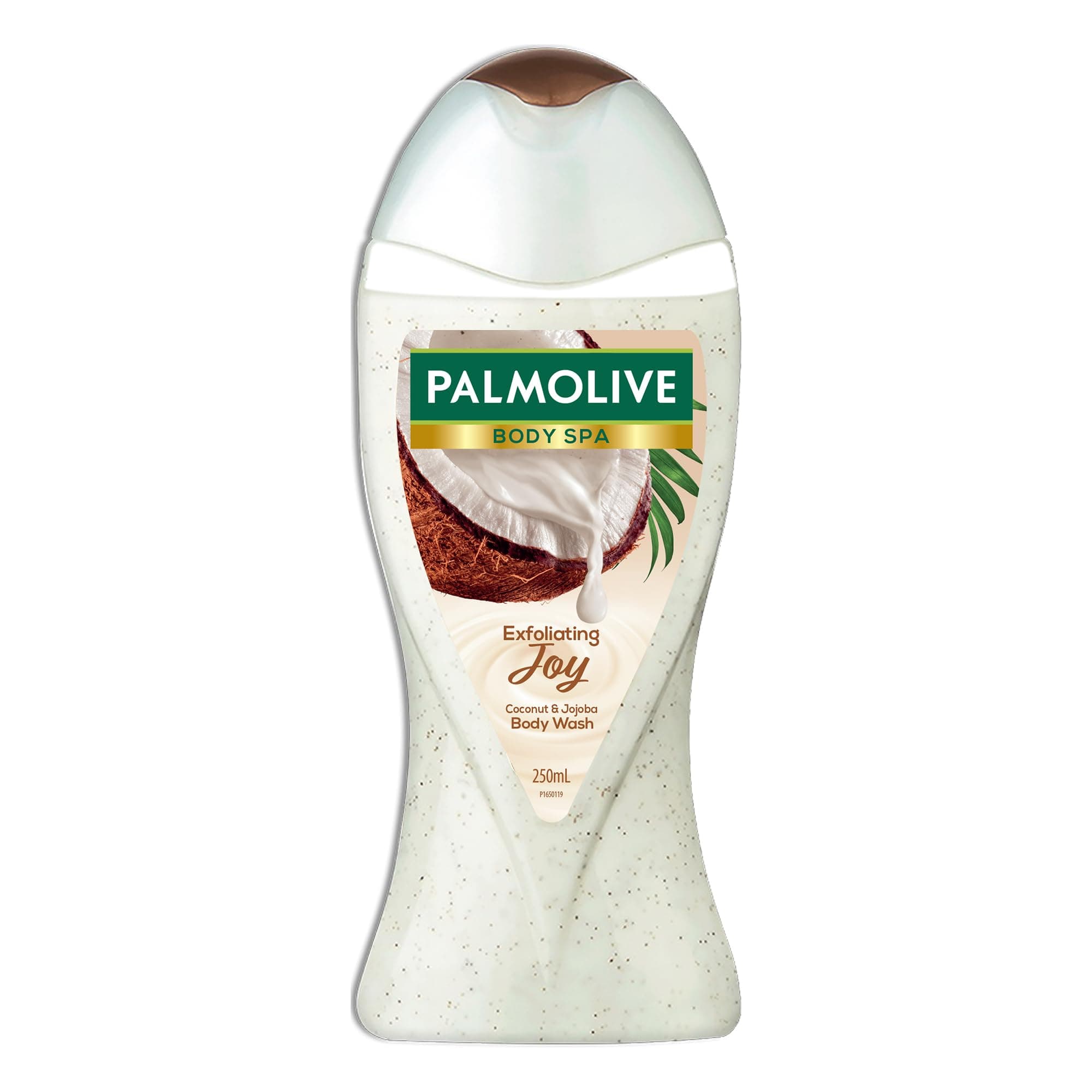 Palmolive Coconut Joy Body Wash, 250ml Crème Based Exfoliating Body Scrub based Bodywash Bottle, Apricot Seed ,Crushed Coconut & Jojoba Butter Extracts For Smooth Skin, PH Balanced Bodywash, Free Of Parabens And Silicones