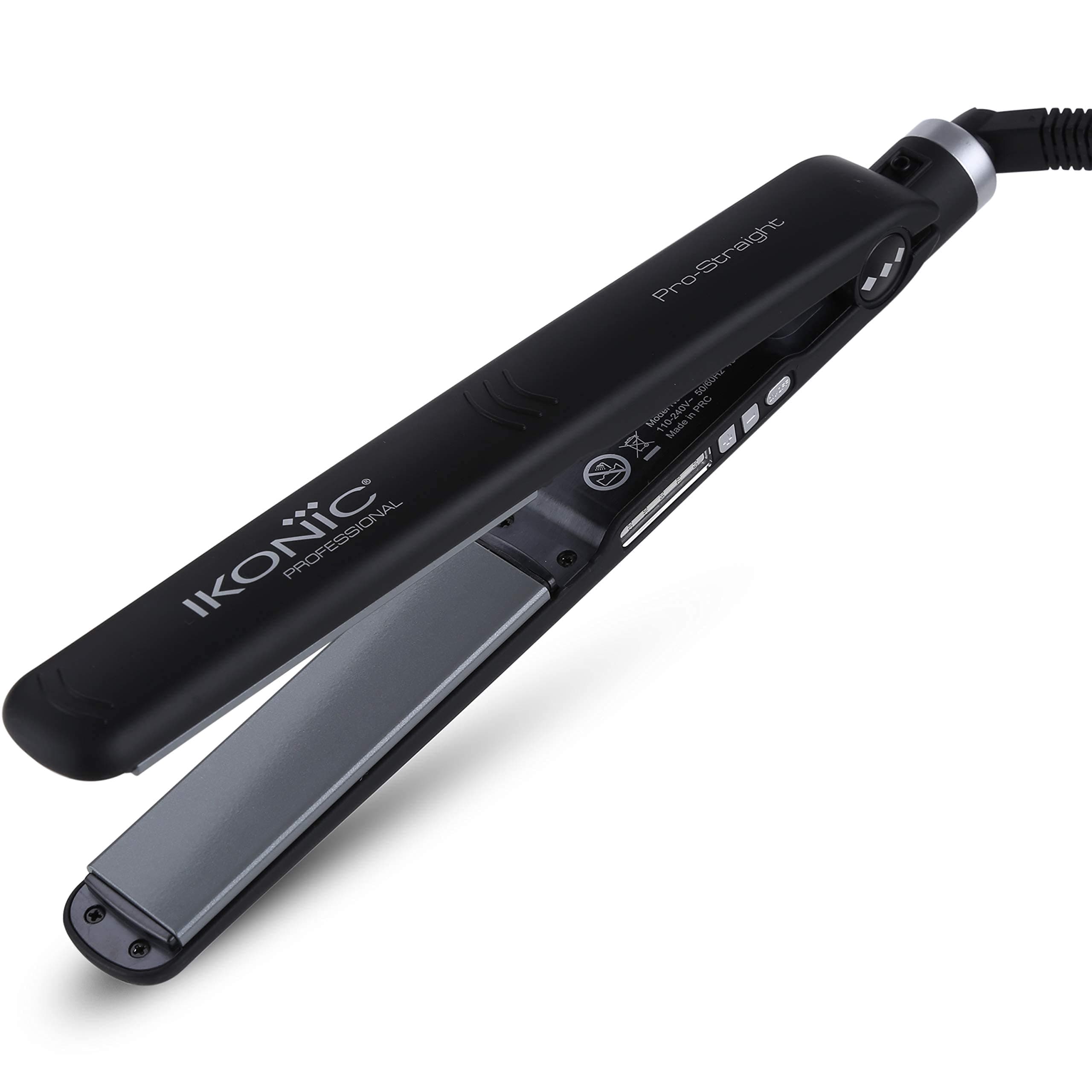 Ikonic Professional Pro Straight Hair Straightener for Women | Ceramic Floating Plates | Adjustable Temperature 130°C–230°C | Instant Heat-Up Technology | Frizz-Free, Smooth & Sleek Styling | Salon Professional Hair Styling Tool | Black