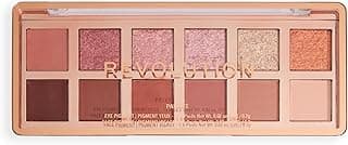 Makeup Revolution True Icon Bronze Eyeshadow Palette | 12 Warm Matte, Shimmer & Cream Shades for All-Day. Smokey or Bridal Looks | Blendable, Long-Wear, High Pigment Eye Makeup for Indian Skin Tones | No Fall-Out Formula- 8.4g