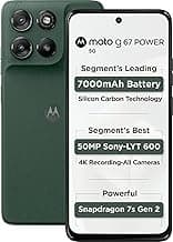 Motorola G67 Power 5G (Pantone Cilantro, 8GB RAM, 128GB Storage) | 6.7" FHD+ 120Hz LCD Display | Snapdragon 7s Gen2 Processor | 50MP + 8MP UW Camera | 7000mAh Battery with 30W Charger | IP64 | 6.7" FHD+ 120Hz LCD Display, Snapdragon 7s Gen2 Processor, 50MP + 8MP UW Camera, 7000mAh Battery with 30W Charger, IP64
