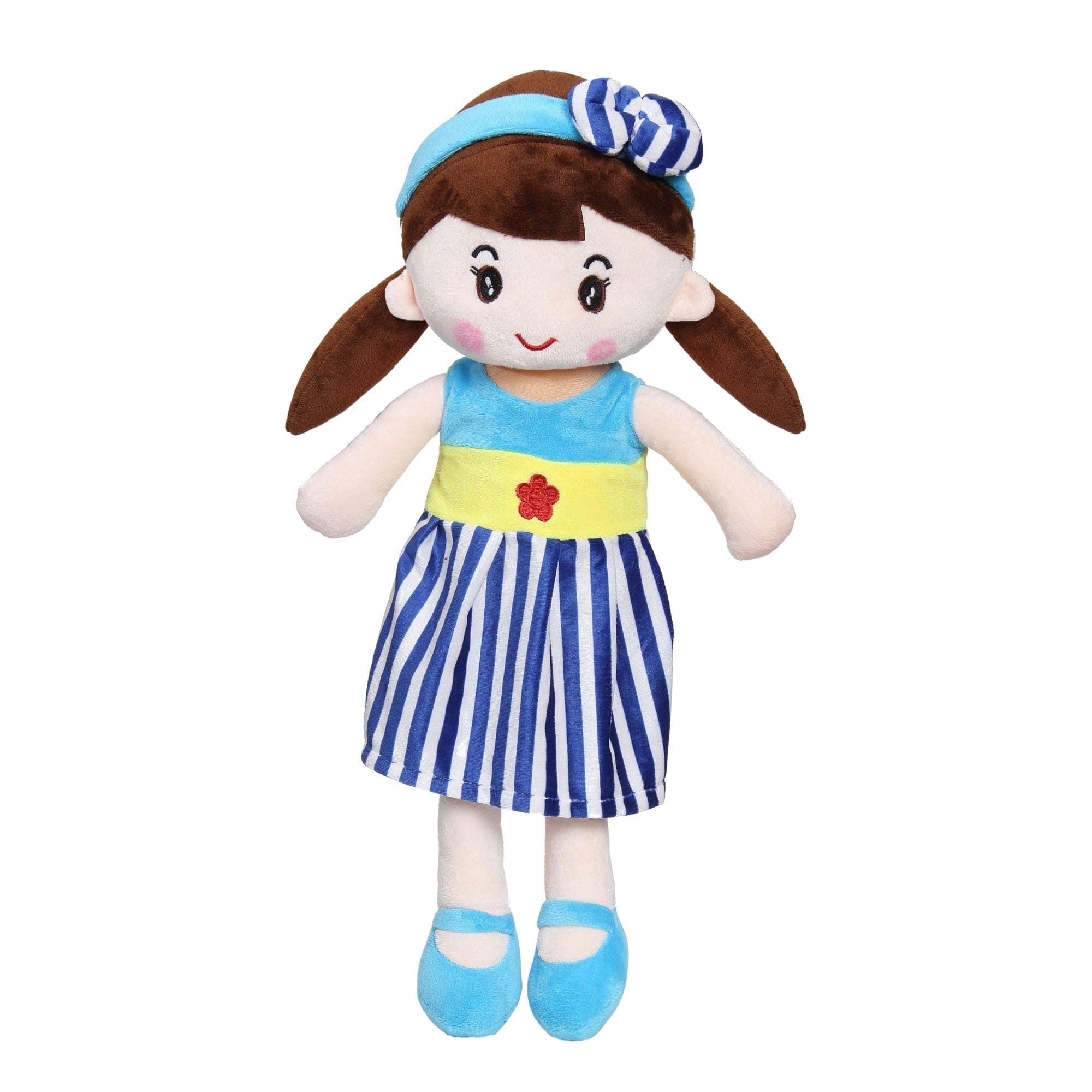 MABLE Soft Doll for Girls | Cute Plush Baby Doll Toy with Colourful Hairband | Huggable Stuffed Doll Gift for Kids, Girls, Toddlers & Babies Age 3 to 5 Years (60CM Blue) | Cute Plush Baby Doll Toy, Colourful Hairband, Huggable Stuffed Doll Gift, For Kids, Girls, Toddlers & Babies