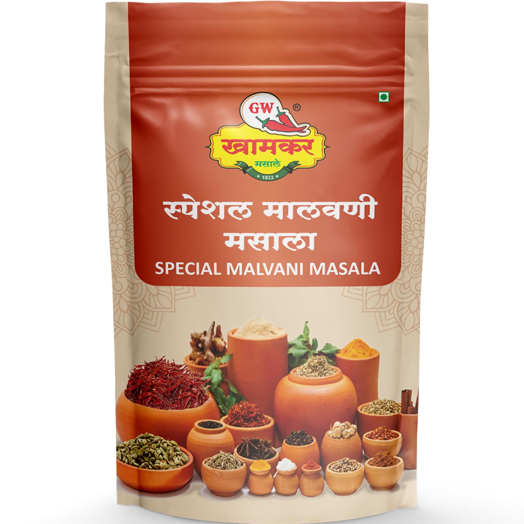 GW Khamkar SPL Malvani Masala | Special Sunday Masale |Traditional Maharashtrian Blend |Cold Pressed |All-in-One Masala | Traditional secret recipe | For Veg & Non-Veg Dishes | Authentic Taste| No Artificial colour and Preservatives | Pack of 1 -1 KG