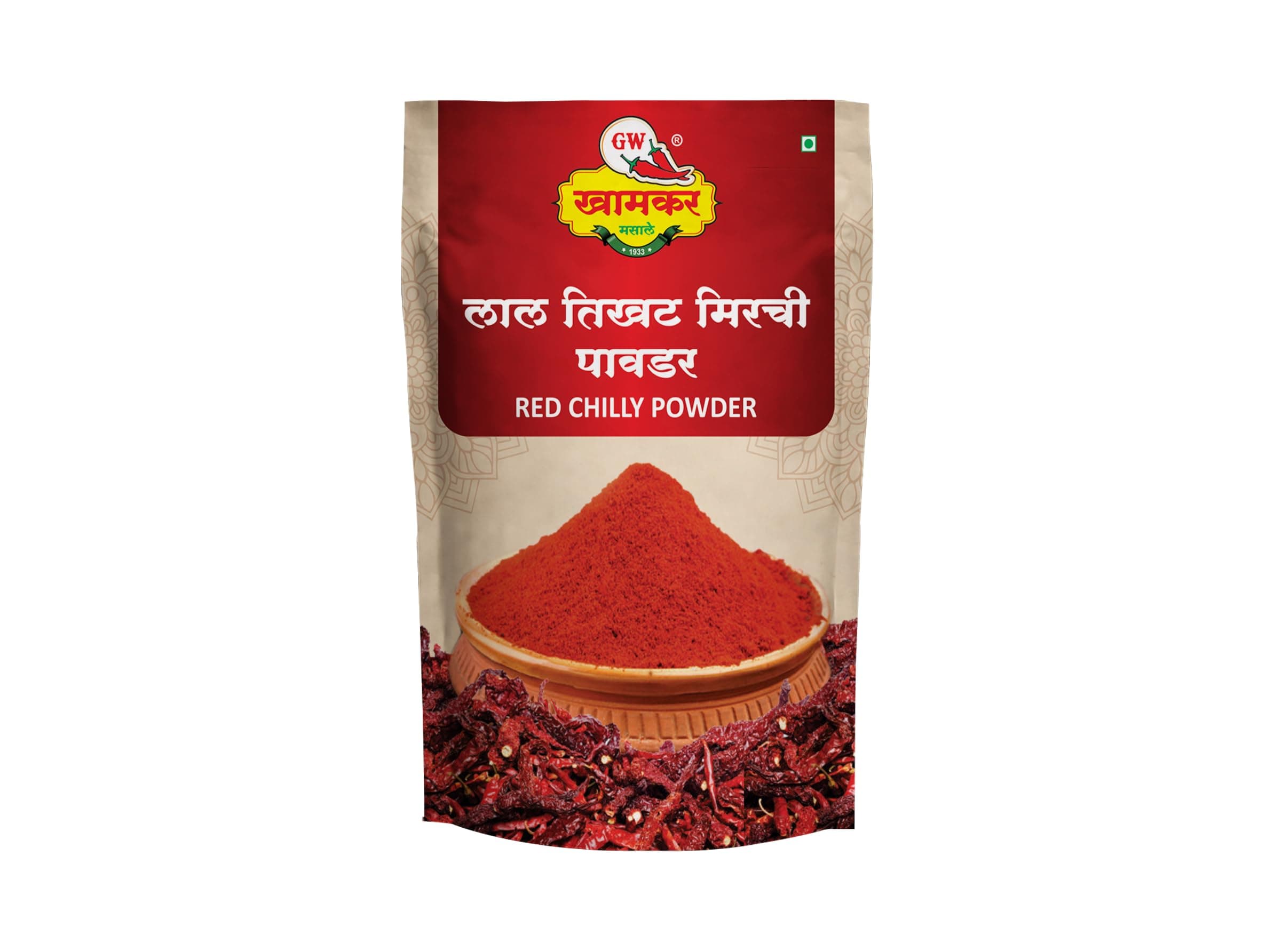 G W Khamkar Special Lal Tikhat Mirchi Powder,lal Tikha Mirch Powder, Red Chilli Powder, Guntur Chillies Sourced From, Andhra Pradesh, and Byadgi Chillies Sourced From Karnataka, Indian Spices, Maharashtrian Masale, Traditionally Pounded, 1 Kg (Pack of 1)