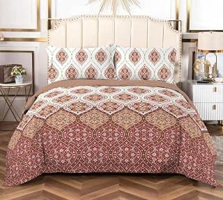 Bombay Dyeing King Size bedsheet 274 x 274 cm — 100% Cotton, 180 Thread Count Flat Bedsheet with 2 Pillow Covers (46 x 69 cm) — Premium Soft Feel, Breathable & Easy-Care, SG2506 | 100% Cotton, 180 Thread Count, Pillow Covers 46 x 69 cm, SG2506, Breathable & Easy-Care